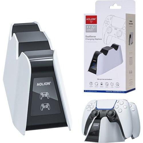 Dual USB Charger for PS5 Controller Fast Charging Dock Station with LED Indicator for Sony PlayStation5 Joystick Gamepad