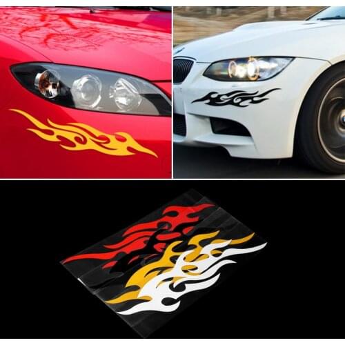 Good and stylish Universal Car Sticker Styling Engine Hood Motorcycle Decal Decor Mural Vinyl Covers Accessories Auto Flame Fire