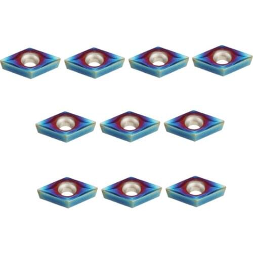 10pcs Blue Nano DCMT070204 Carbide Insert For SDNCN1010H07/SDNCN1212H07 Turning Tool Holder Set with Box