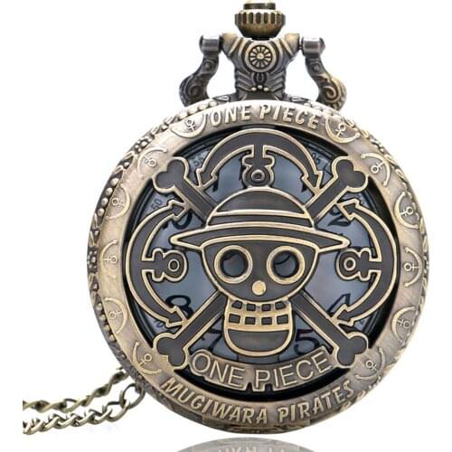 Skull Pattern Pocket Watch Quartz Watch Gift for Men Woman Christmas