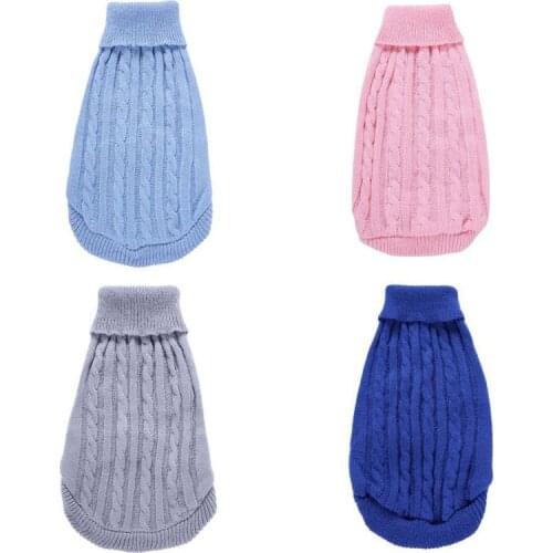 Classic Cable Knit Pet Sweater Warm Dog Clothes For Small Medium Large Dogs Cat Puppy Knitted Winter Clothing Pet Dog Apparels