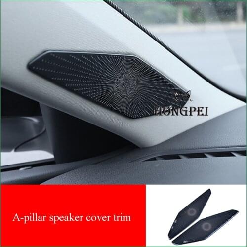 For Volkswagen Jetta 2018 2019 2020 Interior A Pillar A-pillar Speaker Audio Ring Cover Sticker Molding Trim Car Styling