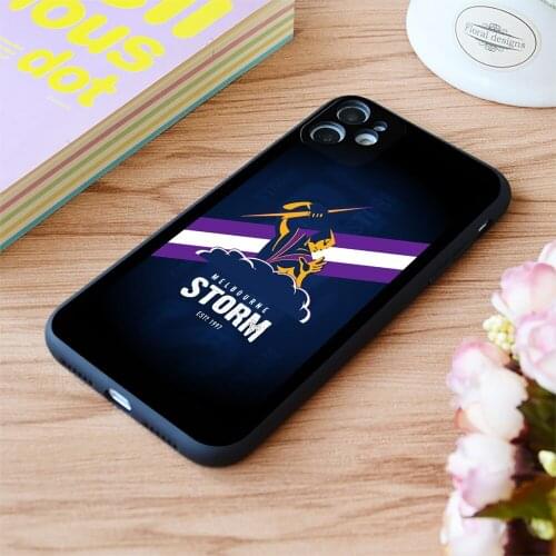 For iPhone Melbourne Storm Print Soft Matt Apple iPhone Case 6 7 8 11 12 Plus Pro X XR XS MAX SE