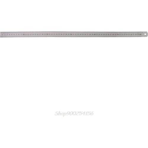 Stainless Steel Double Side Measuring Straight Edge Ruler 60cm Silver Jy17 20 Dropship