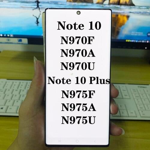 Original With Frame N970F LCD For SAMSUNG Galaxy Note 10 N970 N9700 LCD Display Touch Screen for Note 10 Plus Note10+ N975 N9750