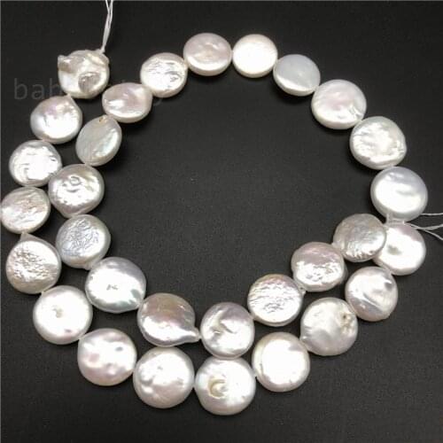 Wholesales DIY Genuine Freshwater Natural white biwa reborn keshi pearl Necklace Loose beads 10-13MM 15 inches