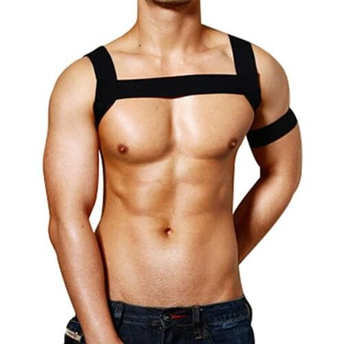 Sexy Elastic Bandage Tops Straps Short Shirt Tank Top Bandage Hot Men Tops Harness Male Gay Lingerie Bandage Gay Wear F15