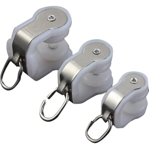 Manufacturer White Electric Curtain Track Pulley Hanging Copper Track Casters Durable Residence Inn Curtains Accessories cp058#3