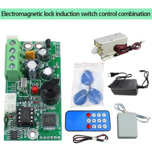 RFID embedded access control small electromagnetic lock intercom control board switch control combination EMID 125khz card lock
