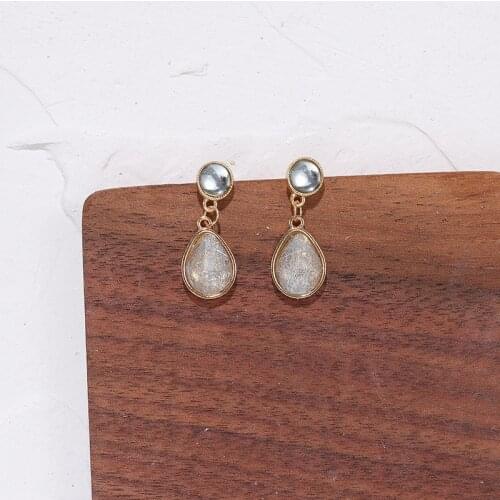 S925 Needles Simple Water Droplets Fantastic Earrings for Female with Retro Temperament Personality Sweet Earrings