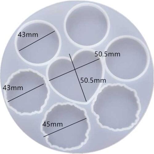 Silicone Molds for Epoxy Resin Form for Candles Mobile Phone Holder Irregular Marble Round DIY Crafts Supplies 155*7mm 1pc
