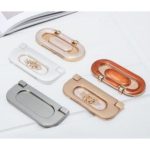 Modern door handles European-style drawers cabinet doors dark handles simple rustic cabinets and wardrobes flat hardware handles