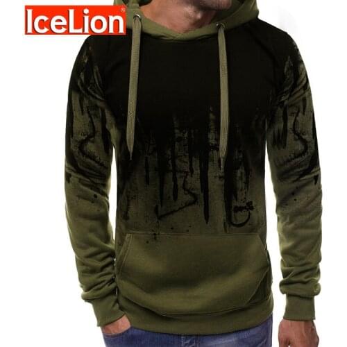 IceLion 2021 Fashion Sweatshirts Men Brand Hoodies Cotton Buttons Hip Hop Mens Sportswears Spring Autumn Male Hooded Pullovers