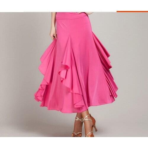 Pink ballroom skirt ballroom dance skirts for women spanish skirt waltz dress ballroom dress dancing clothes red dance wear