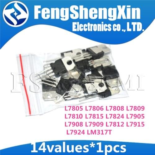 14values*1pcs L7805CV L7806CV L7808CV L7809CV L7810CV L7812CV L7815CV L7824CV L7905CV L7908CV L7909CV L7915CV L7924CV LM317T