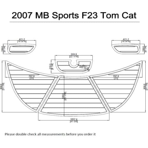 2007 MB Sports F23 Tom Cat Swim Platform Pad Boat EVA Teak Decking 1/4" 6mm