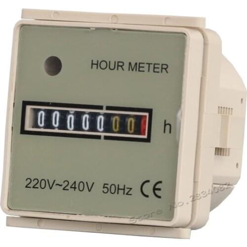 48*48 Hour Meter Non-Resettable 0-99999.99H Industrial Mechanical Timer Counts Suqare Uwz48 50Hz Hours