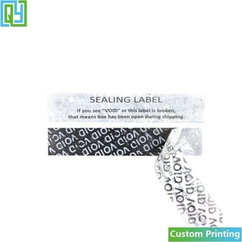 50pcs/lot 80x15mm Sealing Label If You See Void Or Label Is Broken That Means Box Was Open During Shipping Warranty Void Sticker