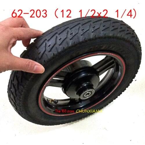 62-203 12 1/2x2 1/4 Wheels 12inch Wheel Hub Rim Electric Scooter Folding Electric Bicycle Tire and Tube Explosion-proof Tyre