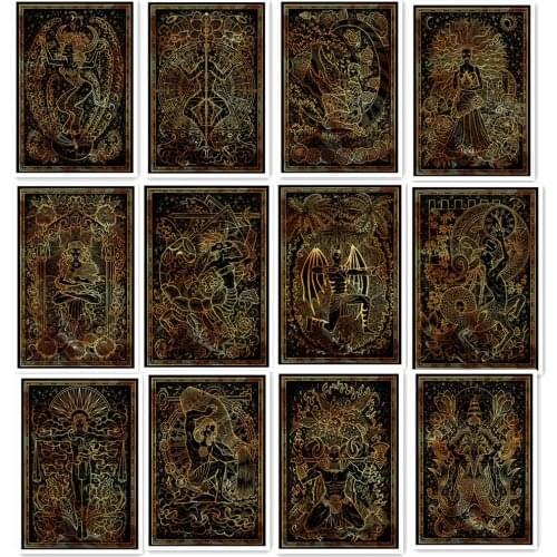 Diamond Painting Constellations Zodiac Mosaic Art Poster Cross Stitch Full Square Round Drill Embroidery 5D Diy Home Decor