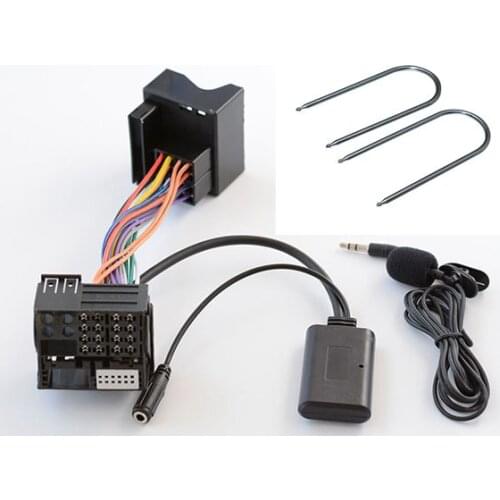 Bluetooth AUX IN Audio Adapter Harness Cable Microphone Handsfree Kit for Peugeot 307 308 Citroen C2 C5 RD4 Radio