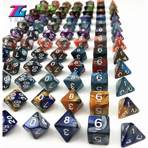 Double Color Acrylic Polyhedral Mixed color Dice for Entertainment Funny Party Board Games