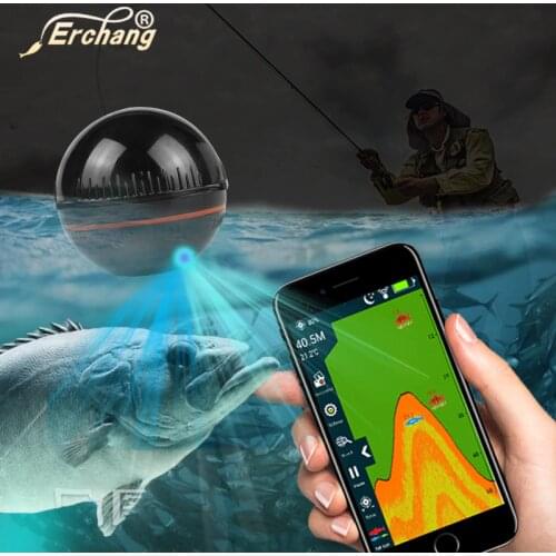Erchang XA02 Echo Sounder Portable Wireless Fish Finder Sonar 48m/160ft Detector Fishing Alarm IOS&Android Russia Warehouse