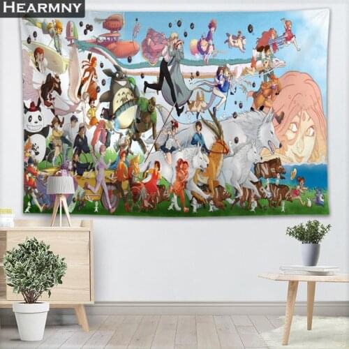 Custom Studio Ghibli Wall Tapestry Home Decorations Wall Hanging Forest Tapestries For Bedroom 130x150CM,140x250CM