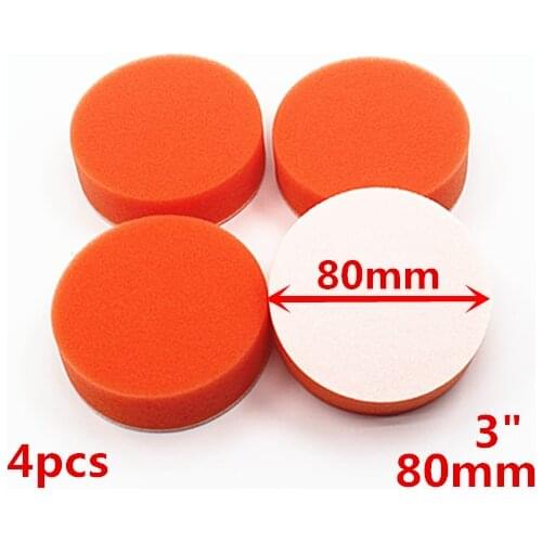JANPSHION 4PC 80mm flat sponge Car Polisher Buffer pads Gross Polishing Buffing Pad 3" Clean waxing Auto paint maintenance care