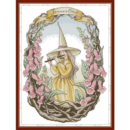 Summer in the Wizarding World cross stitch kit aida 14ct 11ct count printed canvas stitches embroidery DIY handmade needlework