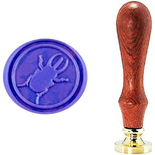 Beetle insect Wax Seal Stamp Wedding Invitations Vintage Gift Rosewood Handle Custom Picture Letter Signature Custom