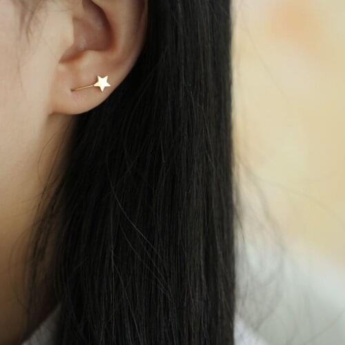 2019 new 9k gold earrings for women jewelry star long