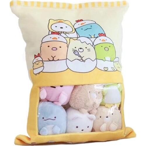 A Bag Of Sumikko Gurashi Plush Toys 8 Pcs Japanese Animation Stuffed Dolls Soft Pillow San-X Corner Bio Cartoon Doll Kids Gifts