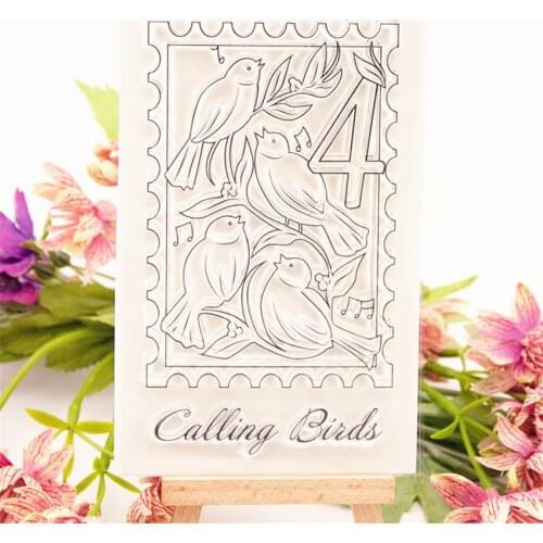 9.5x14.5cm No4Music bird Transparent Clear Stamps Silicone Seals Roller Stamp DIY scrapbooking photo album/Card Making