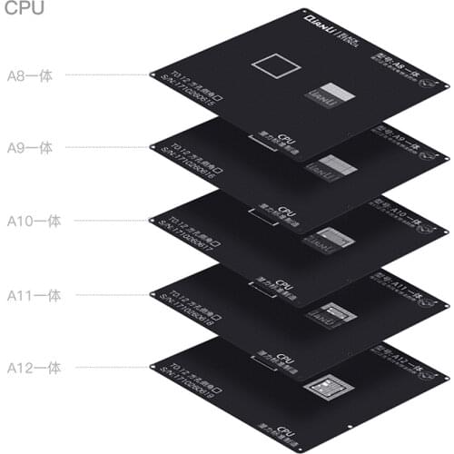 QIANLI plant tin black network For iPhone A8 A9 A10 A11 A12 A13 CPU planting tin Net