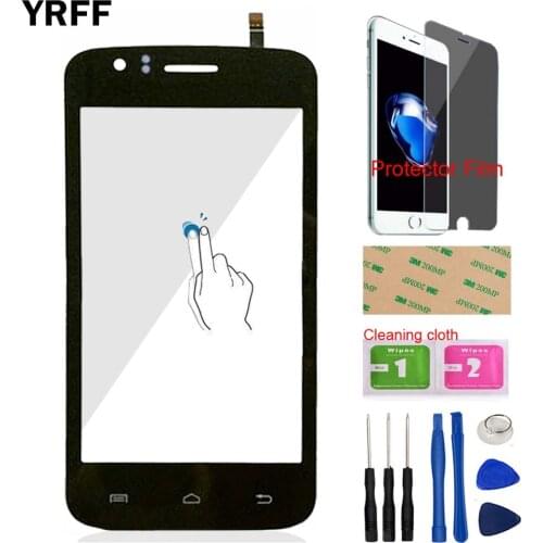 YRFF 4.0'' TouchGalss Front Touch Screen Touch Digitizer Panel Glass For Explay Atom Lens Sensor Tools + Protector Film Adhesive