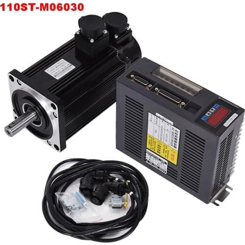 6N.M 1.8KW 3000RPM 110ST AC Servo Motor 110ST-M06030 + Matched Servo Driver +cable complete motor kits