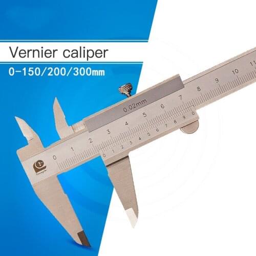 150mm 200mm 300mm Vernier Caliper steel Hardened Metric Machinist vernier caliper thickness gauge micrometer