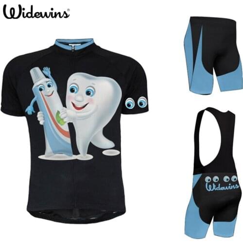 Cycling Jersey Ropa Ciclismo Bicycle Cycling Clothing Mallot Ciclismo 100% Breathable cycling clothes Small white teeth 7111