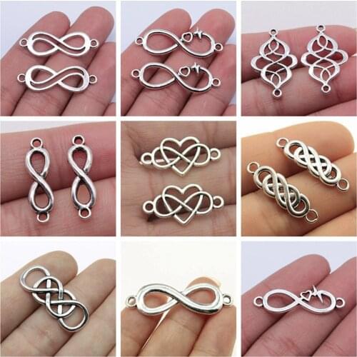Jewelry findings components Peculiar Infinite Connection Charms for bracelets charm pendant