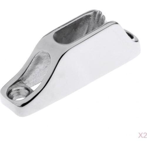 2pcs Boat Sail Fairlead Clam Cleat Cleat Stainless Steel for 3mm-6mm Rope