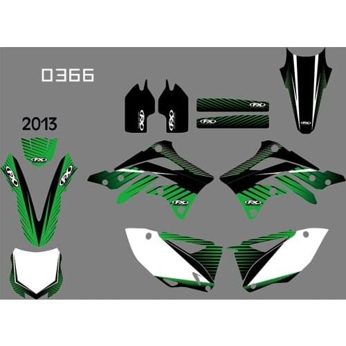 0366 motorcycle Team Graphic & Backgrounds Decal Stiker Kits for Kawasaki KXF450 2013