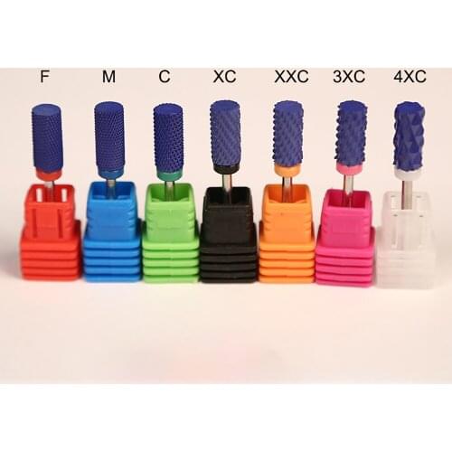 1Pcs Blue Ceramic Nail Drill Bit Manicure Machine Accessories Rotary Electric Nail Files Manicure Cutter Nail Art Tools 7 Types