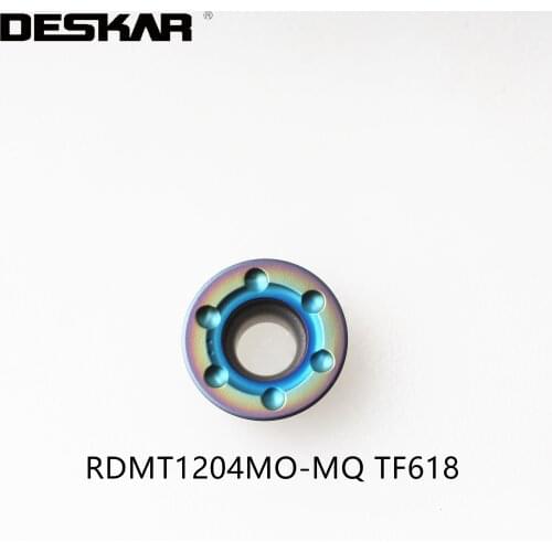 10PCS DESKAR RDMT1204MO-MQ TF618 Hardened Steel CNC Lathe Cutter Cutting Tool Parts Milling Turning Tools
