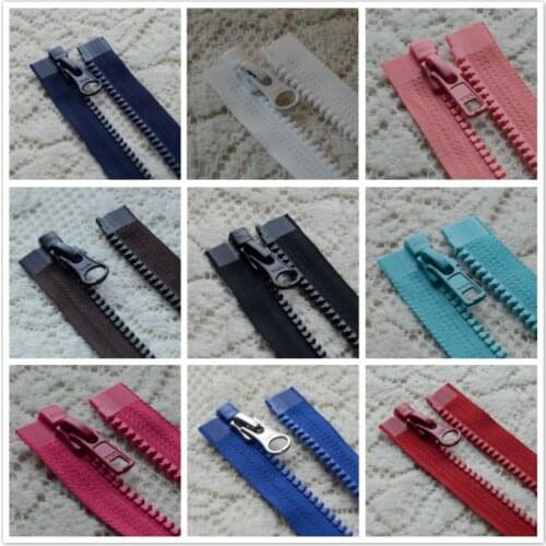 10 Pcs/lot Long YKK Zipper Blue Black Red Coffee Single Open End Plastic Resin Fasteners for Down Jacket Sewing Accessories