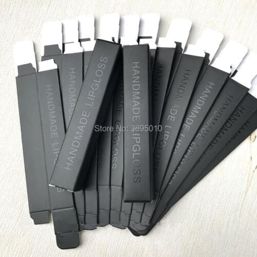 2*2*12cm Empty Black Lip Gloss Packing Box, DIY Packing Paper Box for Lip Gloss Tube, Blank Packing Box F1157