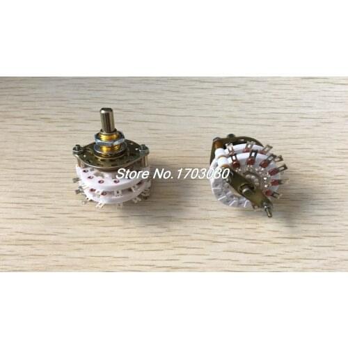 4PCS Band Channael Rotary Switch 2P6T 2 Pole 6 Position Dual Deck