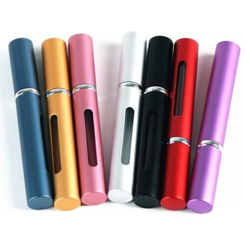 5ml Portable MiniTravel Refillable Perfume Atomizer Bottle Perfume bottle For Spray Scent Pump Case Empty Cosmetic Containers