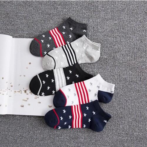 5 Pairs Lot Cotton Women Socks Female Casual Boat 3D Pack Cartoon Harajuku Cat Cute Heart Invisiable Funny Girl Ankle Sock Set