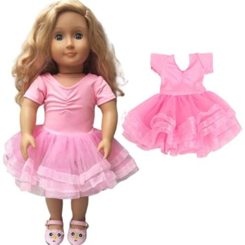 Doll ballet dress fit for 43cm born baby doll clothes and 45cm american doll clothes wear